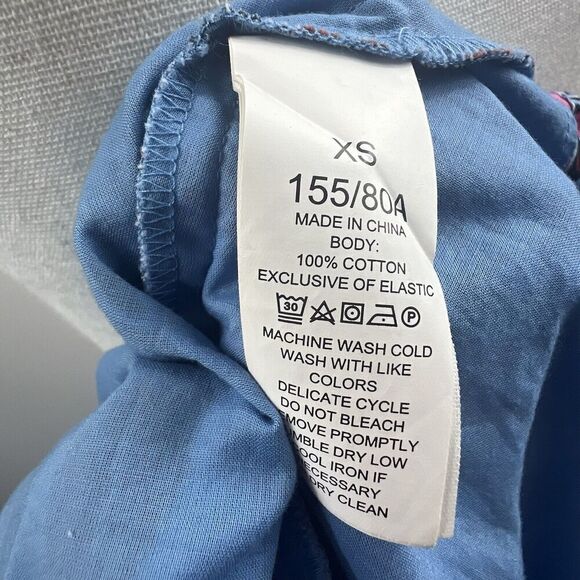 Kate Spade Blue Garden Posy Smocked Midi Dress XS Sleeveless Sundress - Picture 10 of 10